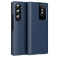 Flipové puzdro pre Samsung Z Fold5 5G, Smart View Wallet, tmavomodré