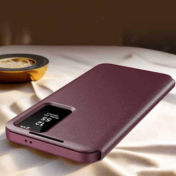 Flipové puzdro pre Samsung Galaxy A56 5G, Smart View Wallet, bordové