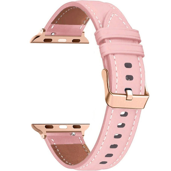 Kožený remienok pre Apple Watch 1/2/3/4/5/6/7/8/SE/Ultra 42/44/45/49 mm, čierny