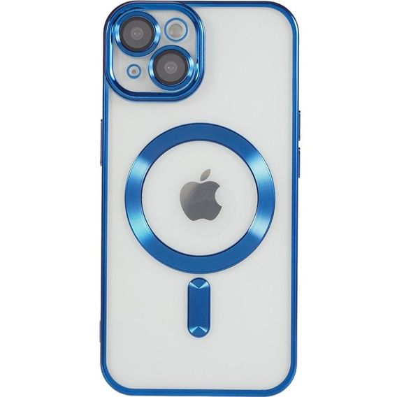 Puzdro pre iPhone 14, Electro MagSafe, modré + sklo na displej