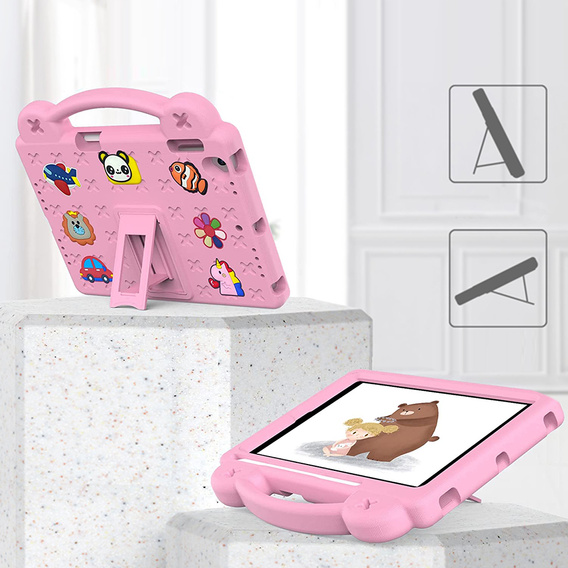 Detské puzdro pre iPad 9.7" 2018/2017 (6/5 gen.) / Pro 9.7" 2016, Cute Patterns, so stojanom, ružové