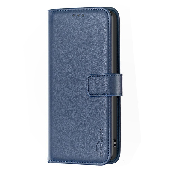 Klapkové puzdro pre Samsung Galaxy A25 5G, BINFEN Wallet, modré + 9H sklo