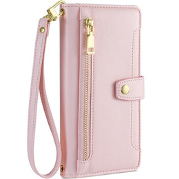 Klapkové puzdro pre Motorola Moto G73 5G, Wallet Zipper Pocket, ružové