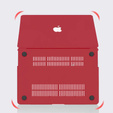 Puzdro pre MacBook Air 13 A2337 M1 A2179 A1932, HardShell, červené
