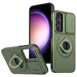 Puzdro pre Samsung Galaxy S23 FE, Military Magnet, pre MagSafe, zelený