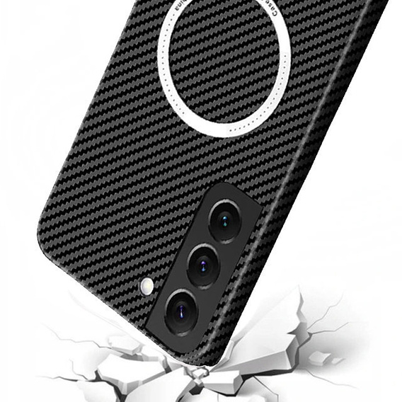 Obal na mobil pre Samsung Galaxy S21, Magsafe Slim Carbon, čierne