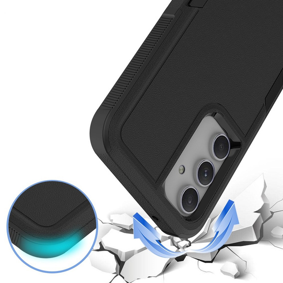 Pancierované puzdro pre Samsung Galaxy S23 FE, Dual Shockproof, čierne