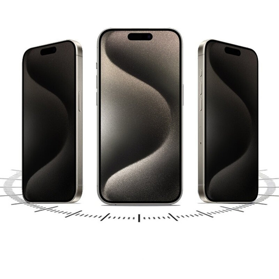 2 x Privatizačná fólia pre iPhone 15 Pro Max, ERBORD Anti-Spy Hydrogel