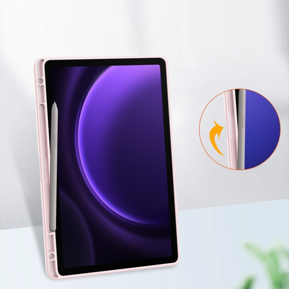 Puzdro pre Samsung Galaxy Tab S9 FE / S10 FE, Smartcase Hybrid, so slotom na stylus, ružové