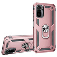 Pancierované obal na mobil pre Xiaomi Redmi Note 10/10S, Nox Case Ring, ružové rose gold
