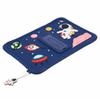 Detské silikónové puzdro pre Samsung Galaxy Tab A9 T220 X110 / X117, obrnené, Astronaut, námornícka modrá