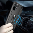 Pancierované obal na mobil pre Xiaomi Redmi Note 10/10S, Nox Case Ring, čierne