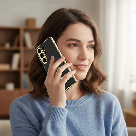 Kožené puzdro Electro Frame s podstavcom pre Samsung Galaxy S26 Ultra