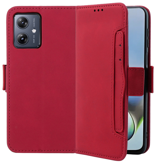 Klapkové puzdro pre Motorola Moto G54 5G, Card Slot, červené