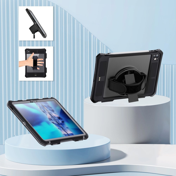 Vodotesné puzdro SHELLBOX IP68 pre Apple iPad Pro 11“ 5. generácie 2024, čierne