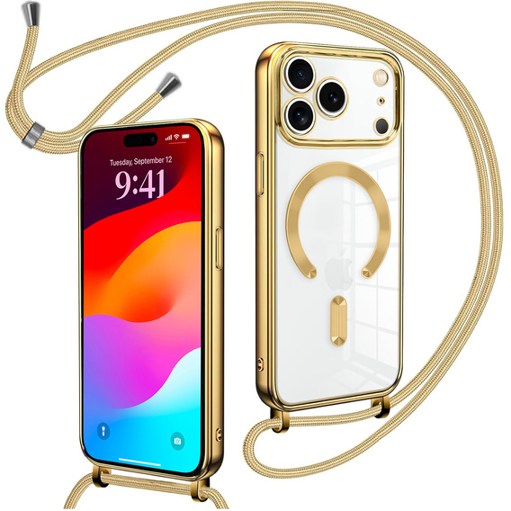 Puzdro Electro MagSafe + šnúrka pre iPhone 17 Pro Max