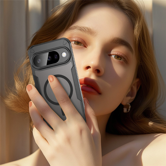 Pancierované puzdro pre Google Pixel 10, pre MagSafe, matné, čierne