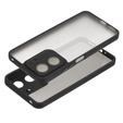 Obal na mobil pre Xiaomi Redmi 13C / Poco C65, Fusion Hybrid, transparentné / čierne + 9H sklo