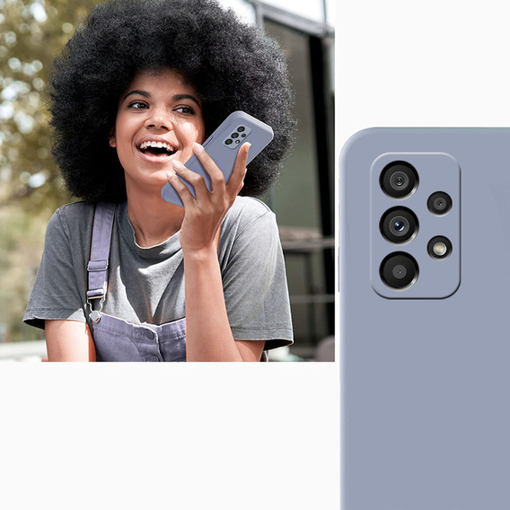 Obal na mobil pre Samsung Galaxy A53 5G, Silicone Lite, levanduľové
