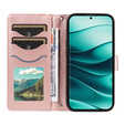 Puzdro s chlopňou pre Xiaomi Redmi Note 14 Pro 5G / Xiaomi Redmi Note 14 Pro+ 5G / Xiaomi Poco X7 5G, Rhombus Crossbody Leather, ružové rose gold