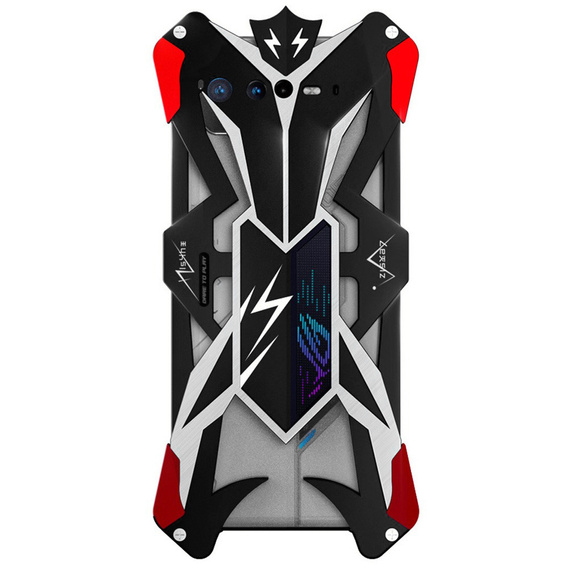 Pancierované puzdro pre Asus ROG Phone 6 5G, Aluminum Alloy, čierna / červená