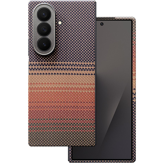 Puzdro pre Samsung Galaxy Z Fold6 5G - magnetické aramidové vlákno, oranžové