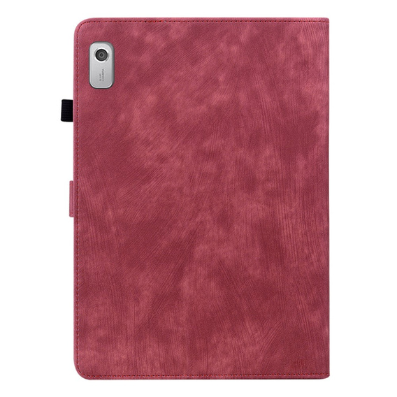 Obal na mobil pre Lenovo Tab M9, Wallet Pen Slot, červené