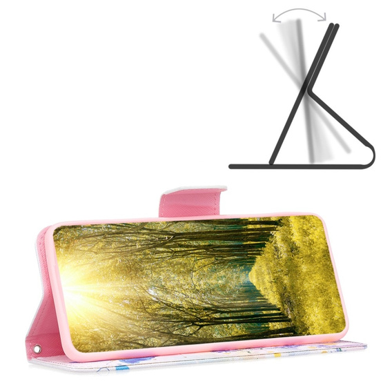 Klapkové puzdro pre Samsung Galaxy S23 FE, Wallet, Butterfly & Flowers biele