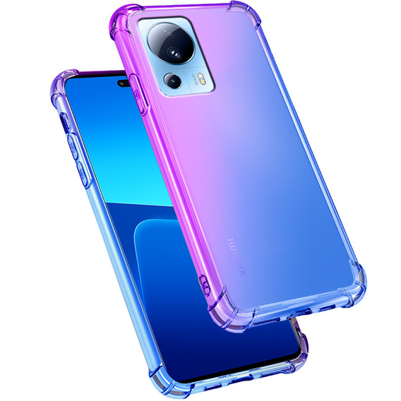 Puzdro pre Xiaomi 13 Lite, Gradient Dropproof, Fialová / modrá