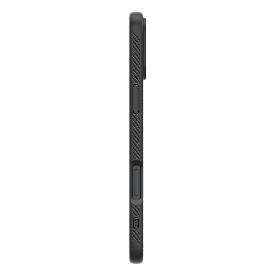 Puzdro Spigen pre iPhone 16 Plus, Liquid Air, čierne + tvrdené sklo 9H
