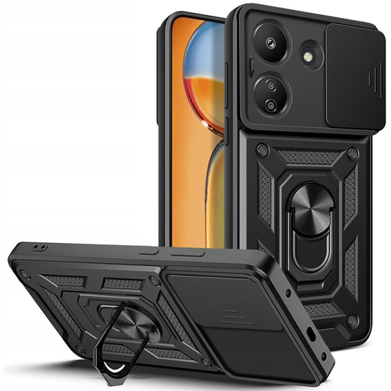 Obal na mobil pre Xiaomi Redmi 13C / Poco C65, CamShield Slide, čierne