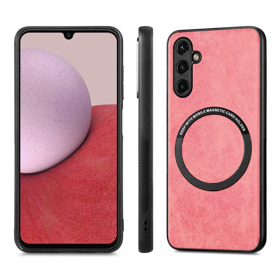 Obal na mobil pre Samsung Galaxy A14 5G, Leather Hybrid MagSafe, ružové