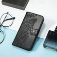 Klapkové puzdro pre Motorola Moto G15 / Motorola Moto G15 Power, Butterfly, čierne
