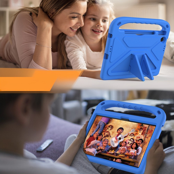 Detské puzdro pre Lenovo Tab TB311FU, detské puzdro s rukoväťou, modré