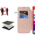 Klapkové puzdro pre iPhone 16, RFID Wallet MagSafe CamShield, ružové