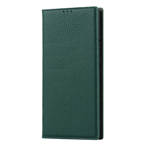 Kožené puzdro pre Samsung Galaxy S23 Plus, ERBORD Grain Leather, zelený