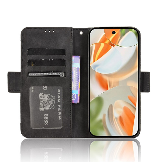 Klapkové puzdro pre Google Pixel 9 / Google Pixel 9 Pro, Card Slot, čierne