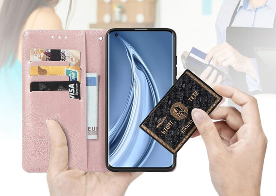 Klapkové puzdro pre Oppo Reno 12, Mandala, ružové