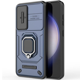 Puzdro pre Samsung Galaxy S24, KickStand Camera Lens, modré