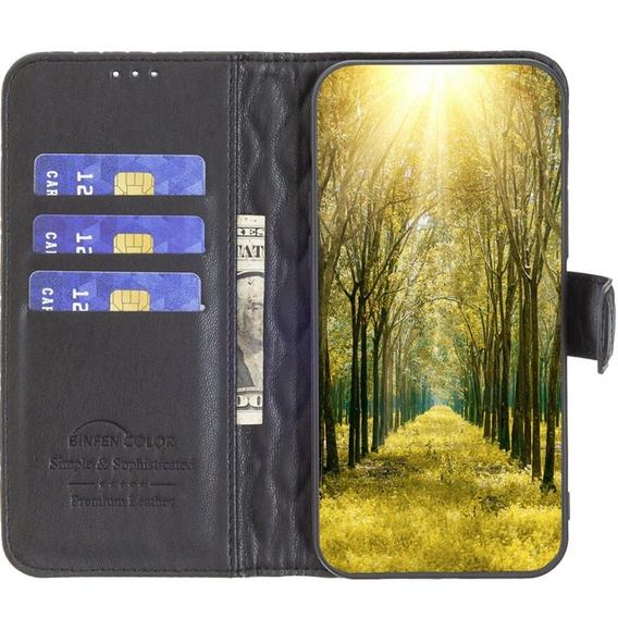 Klapkové puzdro pre Samsung Galaxy A05s, Wallet, BINFEN COLOR, čierne