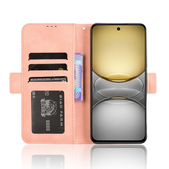 Klapkové puzdro pre Realme 14X / Realme C75, Card Slot, ružové