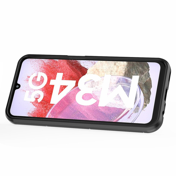 Obal na mobil pre Samsung Galaxy M34, Kickstand Ring, čierne