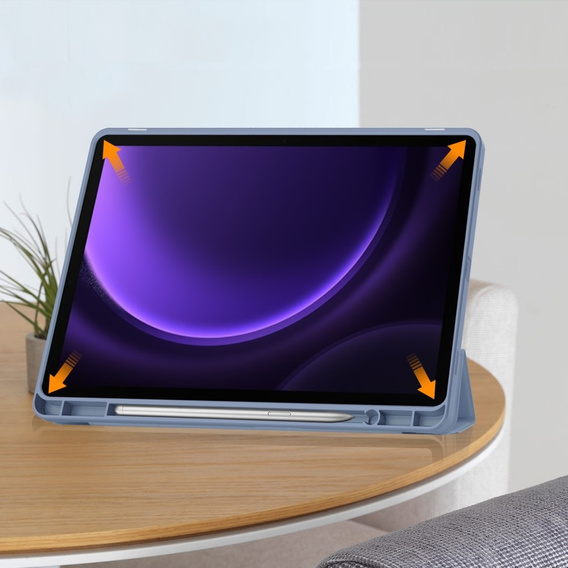 Puzdro pre Samsung Galaxy Tab S10 Lite / S10 FE / S9 FE, Smartcase s priestorom pre stylus, fialové