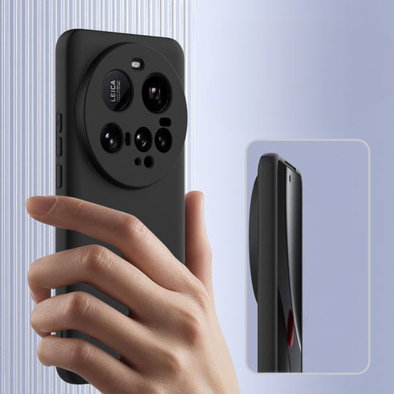 Obal na mobil pre Xiaomi 15 Ultra, Silicone MagSafe, čierne