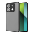 Silikónové puzdro pre Xiaomi Redmi Note 13 Pro 5G, s ochranou fotoaparátu, transparentné / čierne + tvrdené sklo 9H