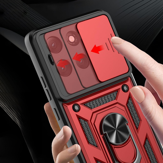 Obal na mobil pre Motorola Moto G86 5G, CamShield Slide, červené