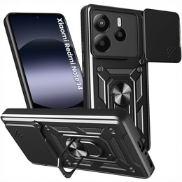 Obal na mobil pre Xiaomi Redmi Note 14 4G, CamShield Slide, čierne