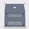 Puzdro pre Macbook Pro 14.2 A2442, HardShell, fialové