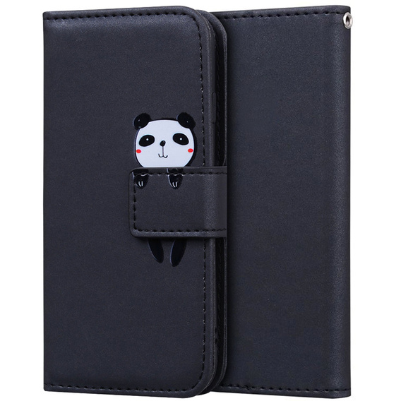 Klapkové puzdro pre Xiaomi Redmi Note 8 Pro, Wallet Panda, čierne