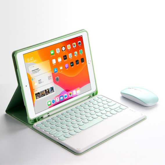 Puzdro + klávesnica iPad Pro 11 2021 / 2018, iPad Air 10.9 4 2020 / 5 2022, Pen Slot, zelený